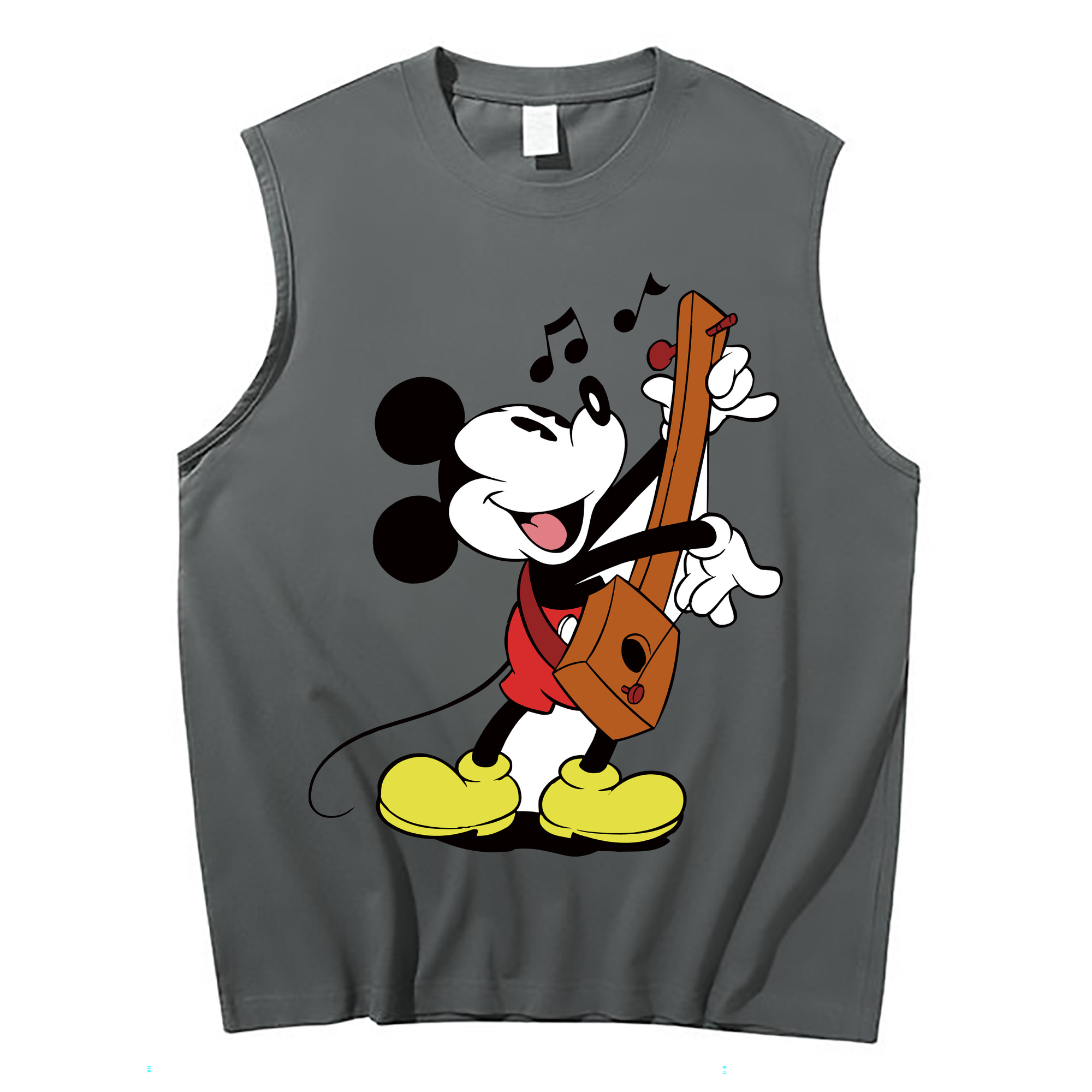 ミッキーマウス Mickey Mouse コットン100％タンクトップ（フロントプリント）